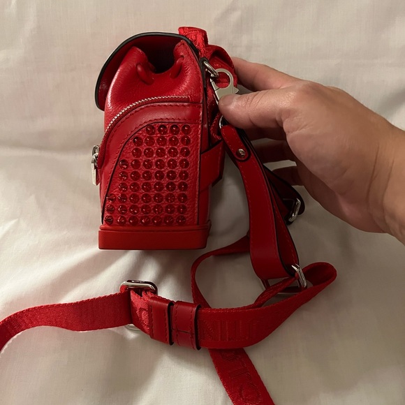 Christian Louboutin Men's Explorafunk Keyring Studded Crossbody Bag - Picture 7 of 12